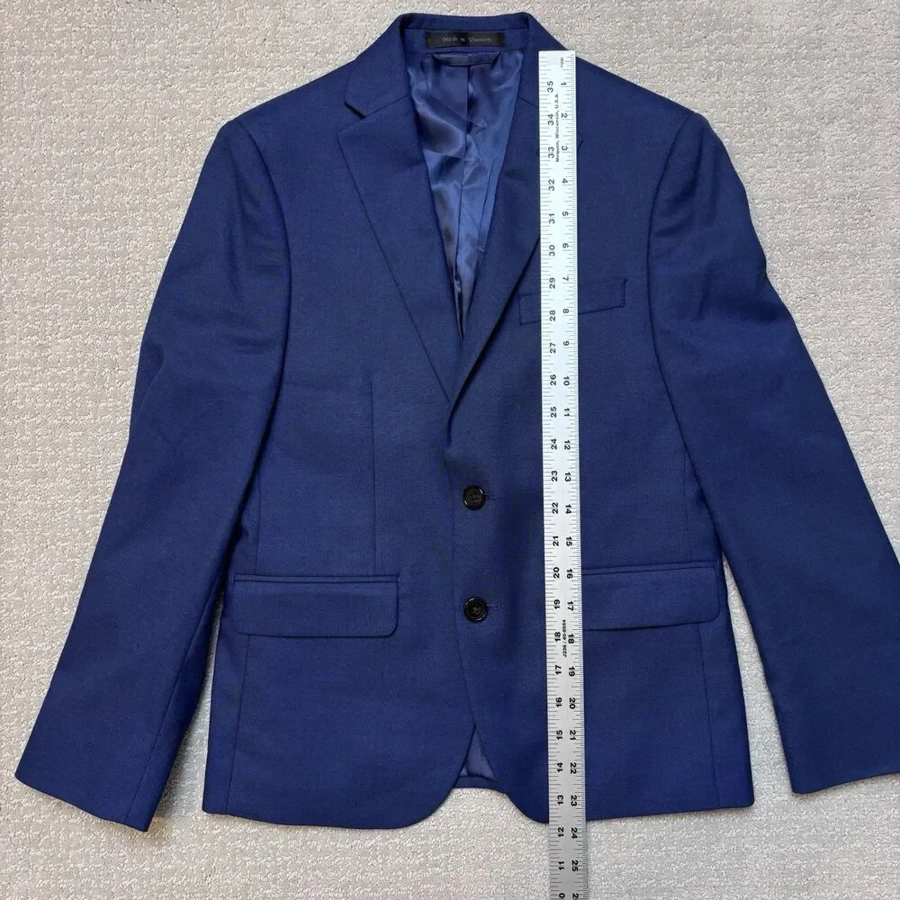 Lauren Ralph Lauren Boys Blue Blazer Sport Coat Sz 12R Preppy Classic Formal